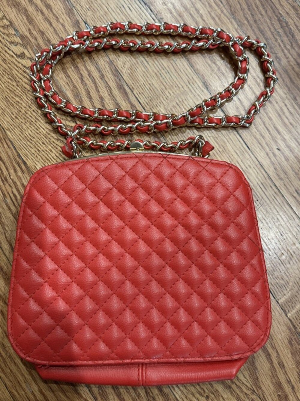 Amanda Smith Vegan Red “Leather” Crossbody Bag